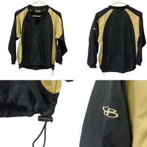 Boombah‎ Black Half Zip Pullover Lightweight Windbreaker Jacket Youth Medium